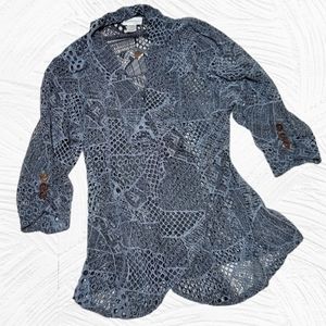 NWOT Northstyle blue crochet sweater